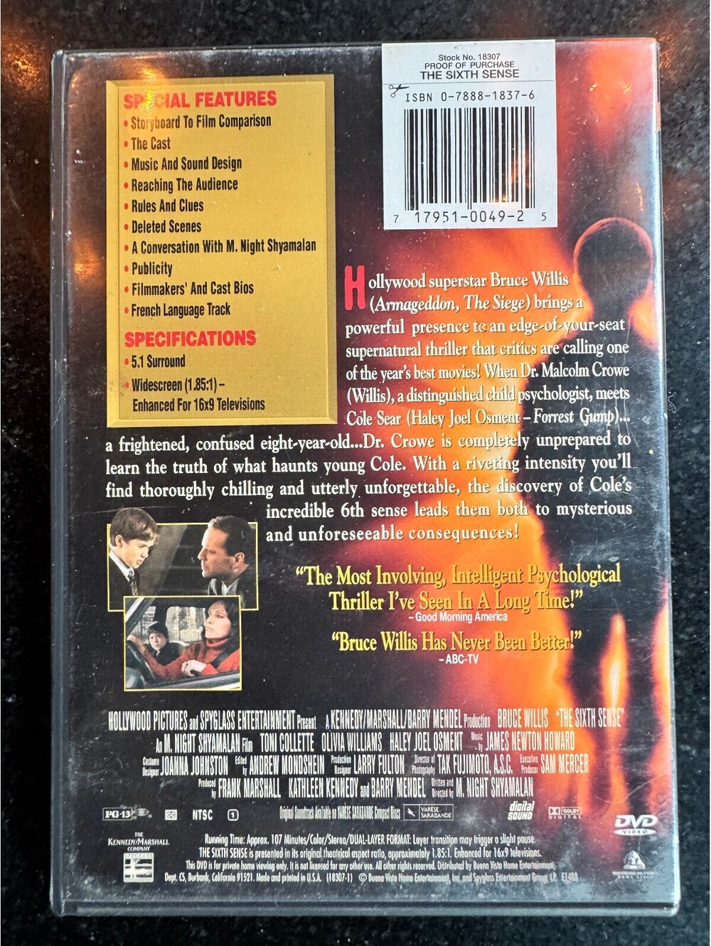 The Sixth Sense DVD (Collector's Edition)